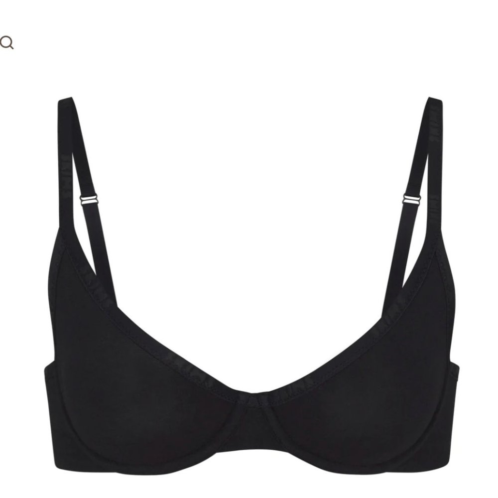 SKIMS Cotton Logo Underwire Demi Bra 32 D- brand new!